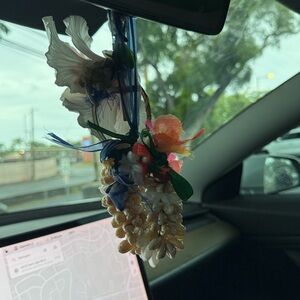 Lei po'o car decor Hanging Floral Car Decoration